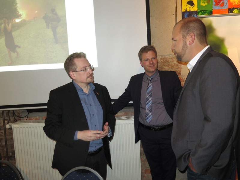 Michael Vietz im Gesprch mit Vertretern der Klimaschutzagentur