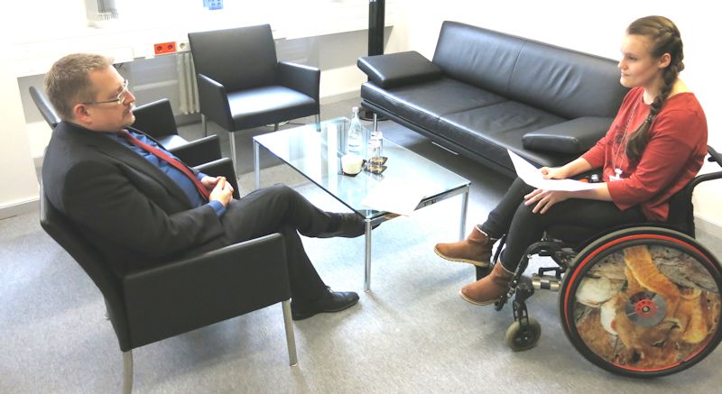 Michael Vietz im Gesprch mit Karolina Marten