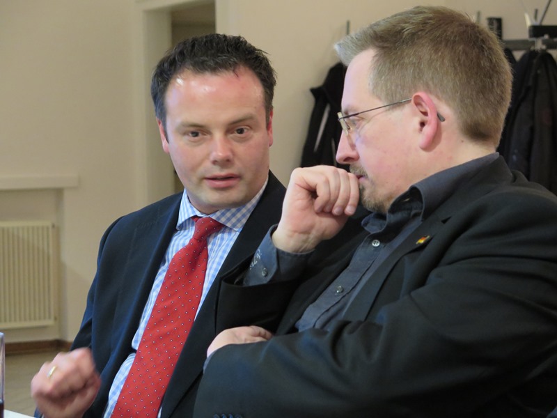 Claudio Griese und Michael Vietz im Austausch